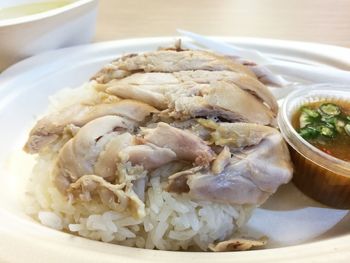 Close-up of food in plate