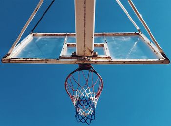 Low angle view of basketbal hoop