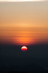 Scenic view of sunset over sea