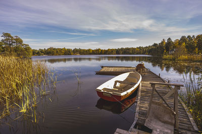 Boat on a calm lake