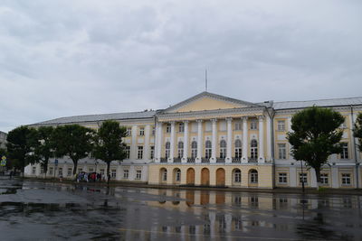 View of building against cloudy sky