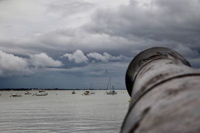 Close-up of sea against sky