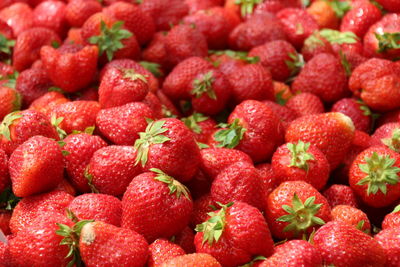 Full frame shot of strawberries