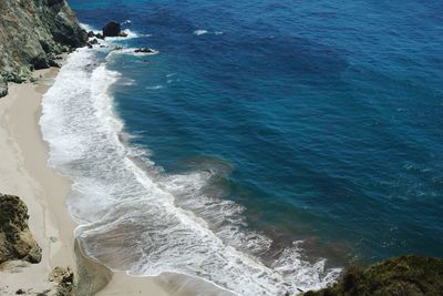 High angle view of beach