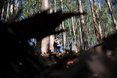 Man in forest