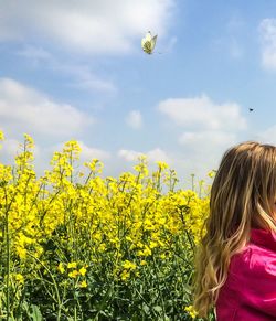 Close-up of flower against sky