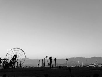 Ferris wheel against clear sky