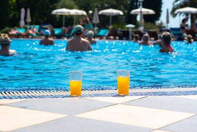 Close-up of swimming pool