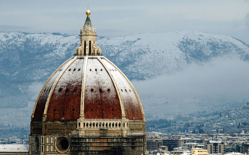 View of cathedral against sky during winter