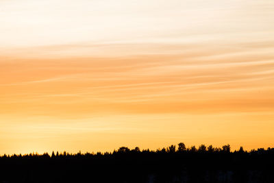 Scenic view of silhouette landscape against sky during sunset