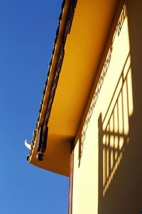 Low angle view of illuminated building