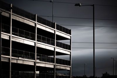 Low angle view of modern building against sky