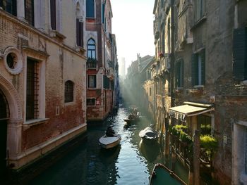 Canal passing through city