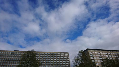 Low angle view of buildings against the sky