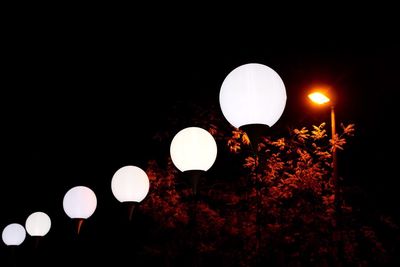 Low angle view of electric lamp