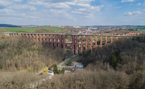 Bridge over land against sky