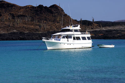 Tourist boat on galapagos island, croatia