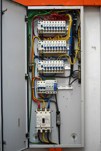 Close-up of telephone booth