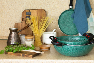 Close-up of food on cutting board