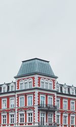 Low angle view of building against clear sky