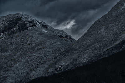 Low angle view of mountain against sky