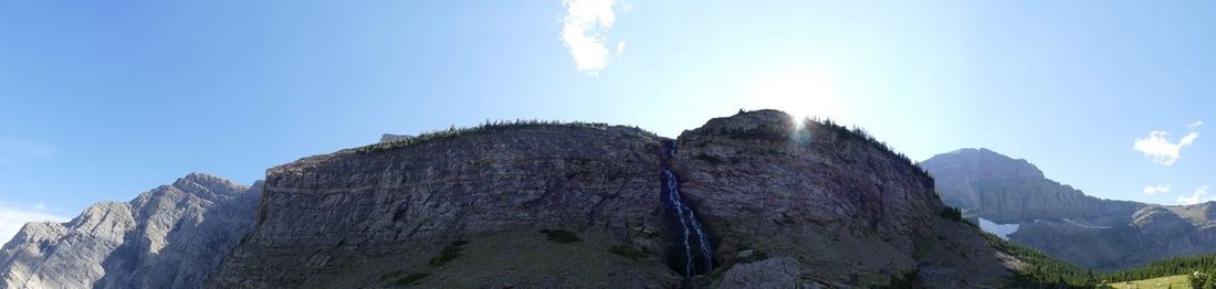 Low angle view of mountain against sky