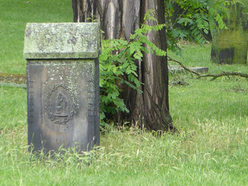 Stone structure in cemetery