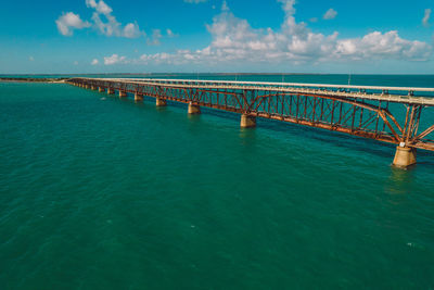 Pier over sea against sky