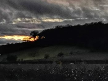 Storm clouds over land