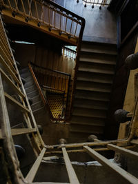 Low angle view of staircase in building