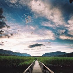 Scenic view of landscape against sky during sunset