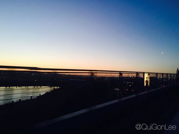 View of bridge at sunset