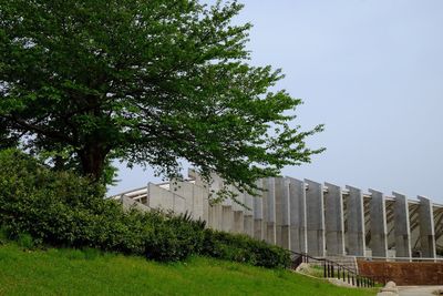 Built structure with trees in background