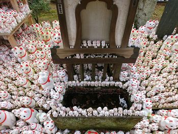 Statue of flower in temple