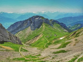 Scenic view of mountains