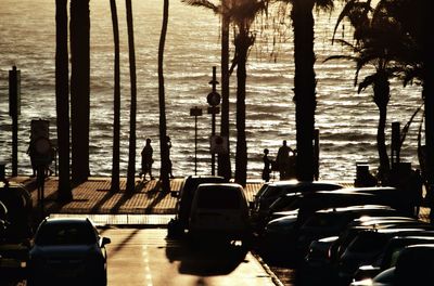 View of boats in sea