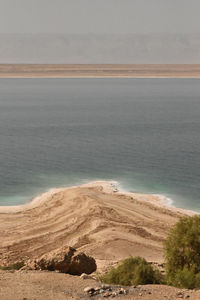 High angle view of beach against sky