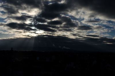 Scenic view of dramatic sky during sunset