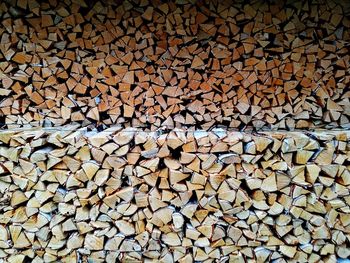 Full frame shot of logs