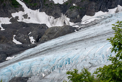 Scenic view of snow covered mountain