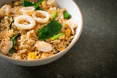 Close-up of food in bowl on table