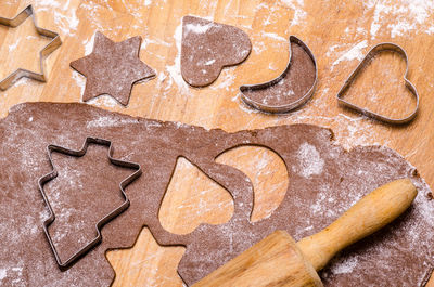 Close-up of cookies on table