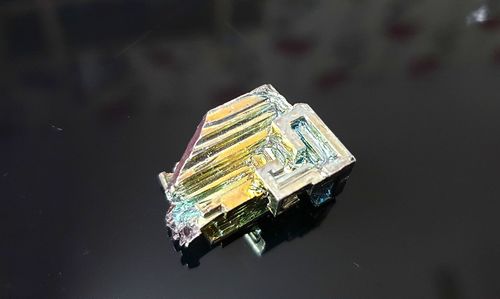 High angle view of information sign on table