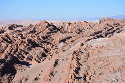 Scenic view of mountains against clear sky