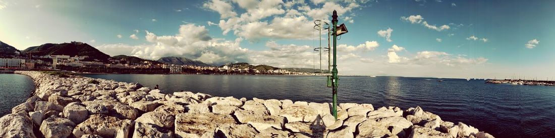 Panoramic view of sea against sky