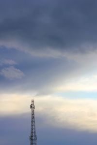 Portrait of an internet network tower in urban areas, indonesia.