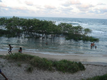 Scenic view of sea against sky