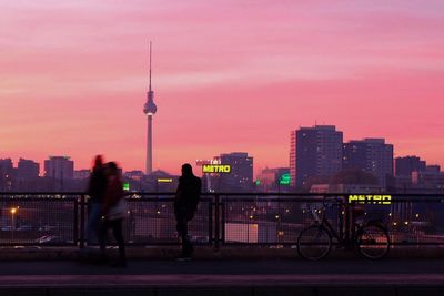 City at sunset