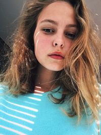 Close-up portrait of a beautiful young woman