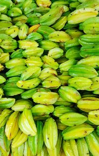 Full frame shot of starfruits 